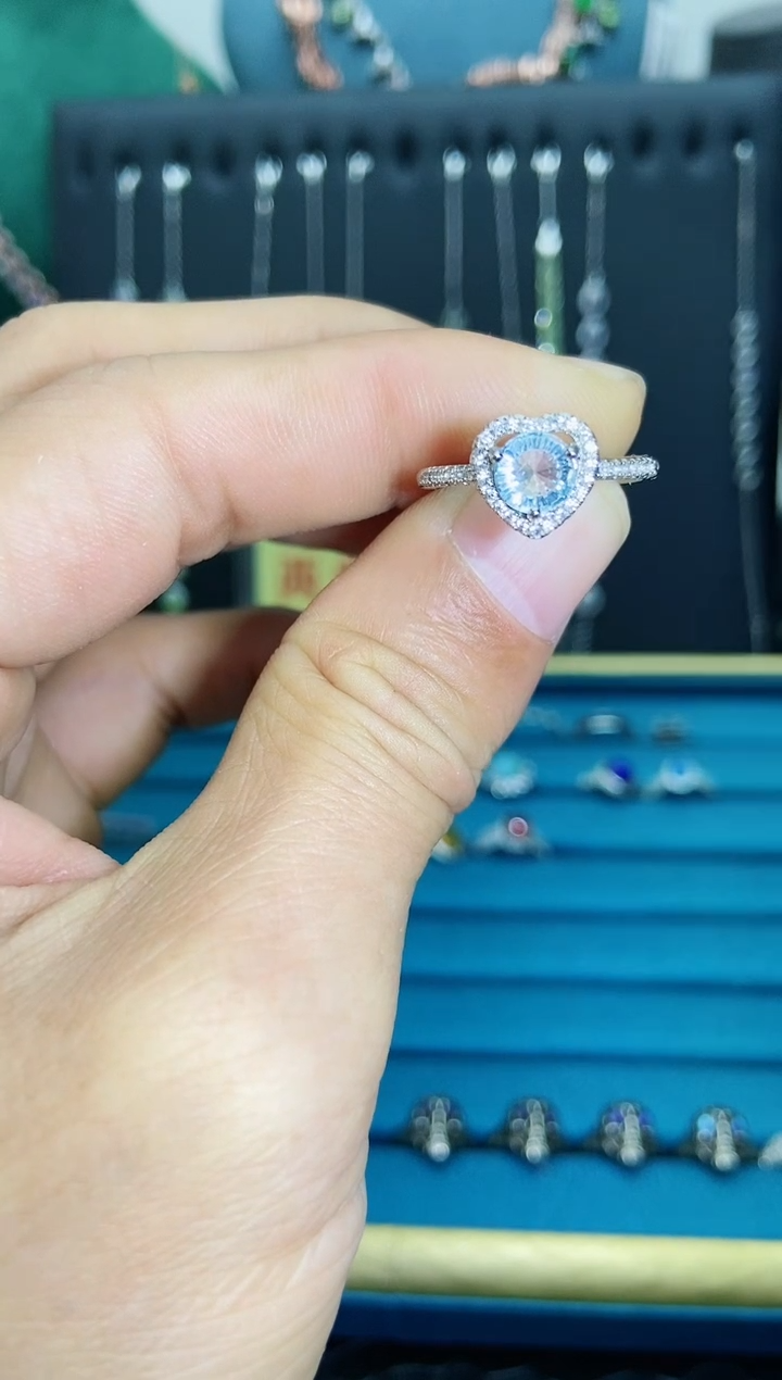 【闪购商品】托帕石戒指银S925镶嵌1121