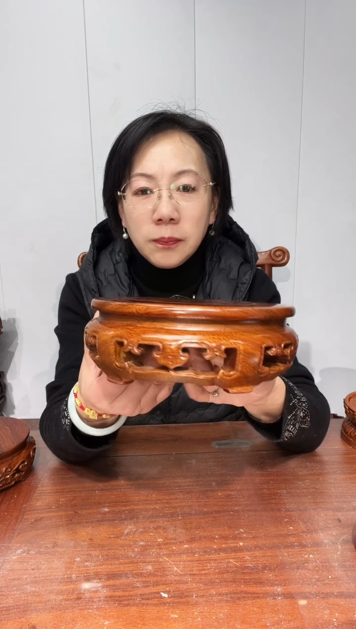 木老花圆形17*18.5*6.5     