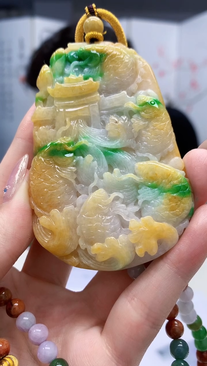 【闪购商品】定制翡翠未镶嵌5145jw-毛货挂件71赠珠链