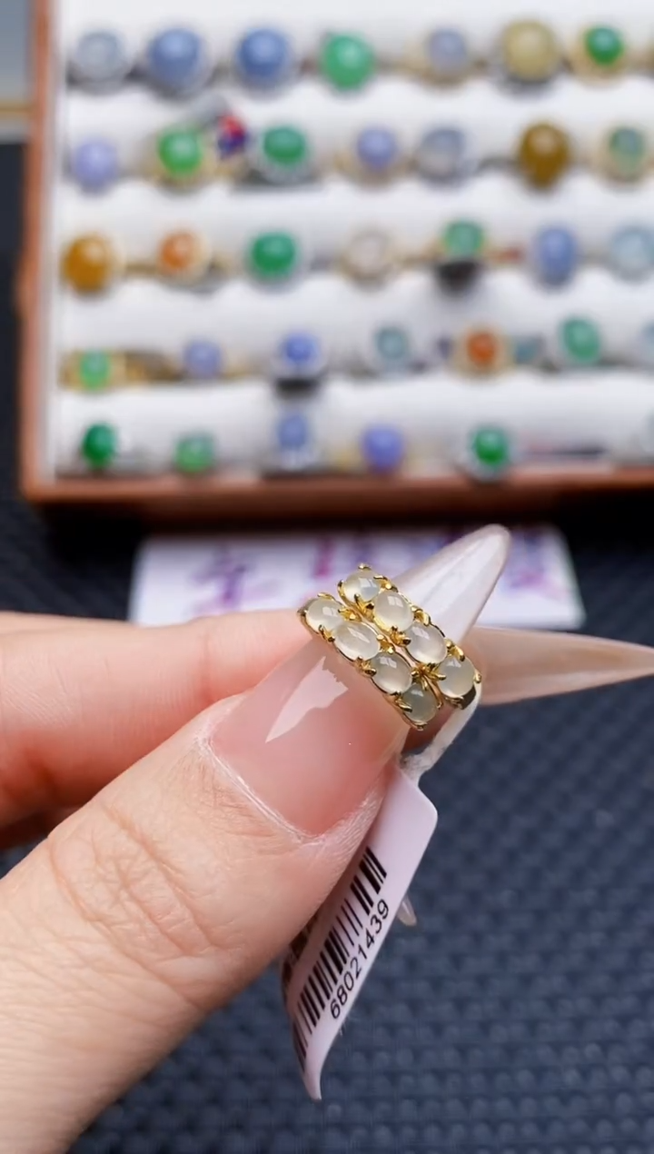 银S925镶嵌戒指翡翠2498