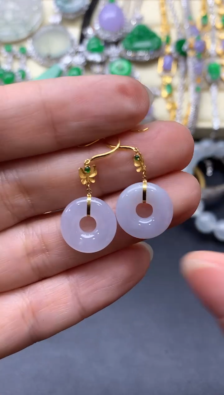 颈饰18K金镶嵌翡翠512-中国好珍宝