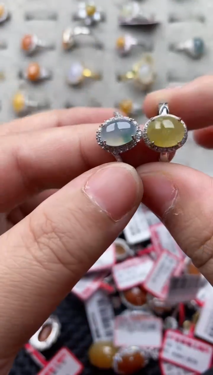 【闪购商品】翡翠戒指银S925镶嵌55555---4