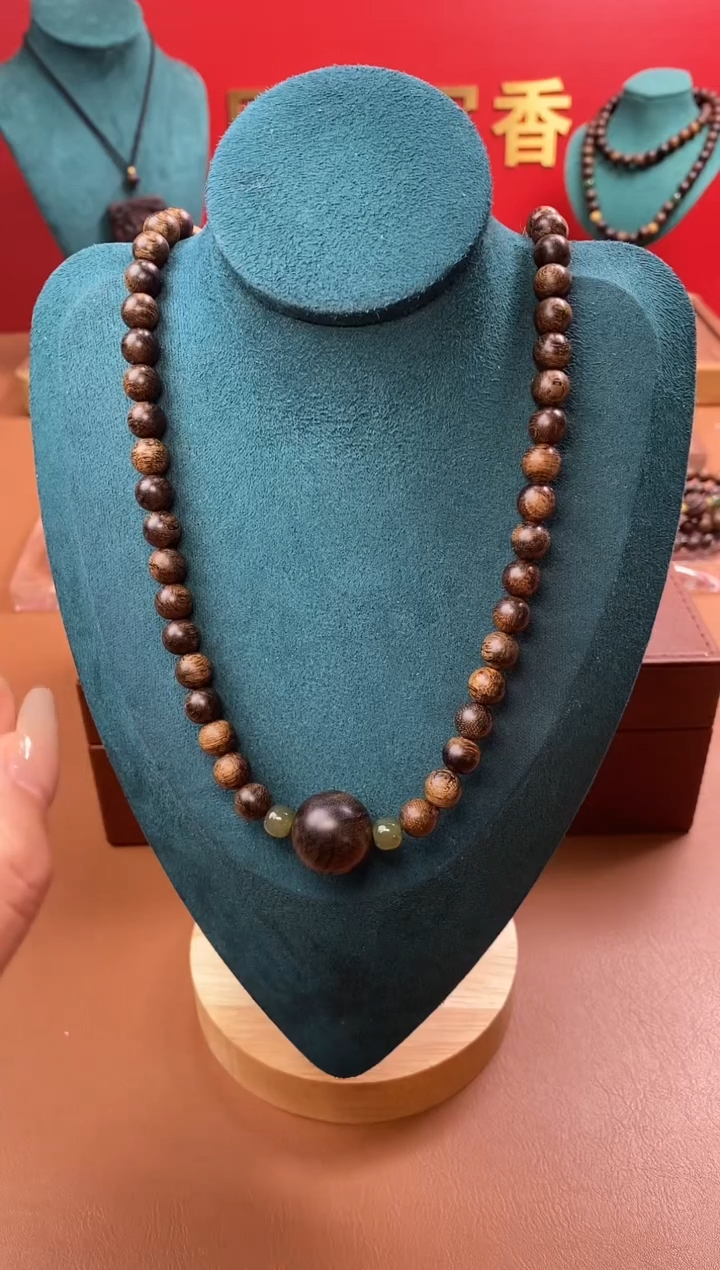 【闪购商品】沉香手串Y沉水越南芽庄白棋楠玉化瘤疤08三圈