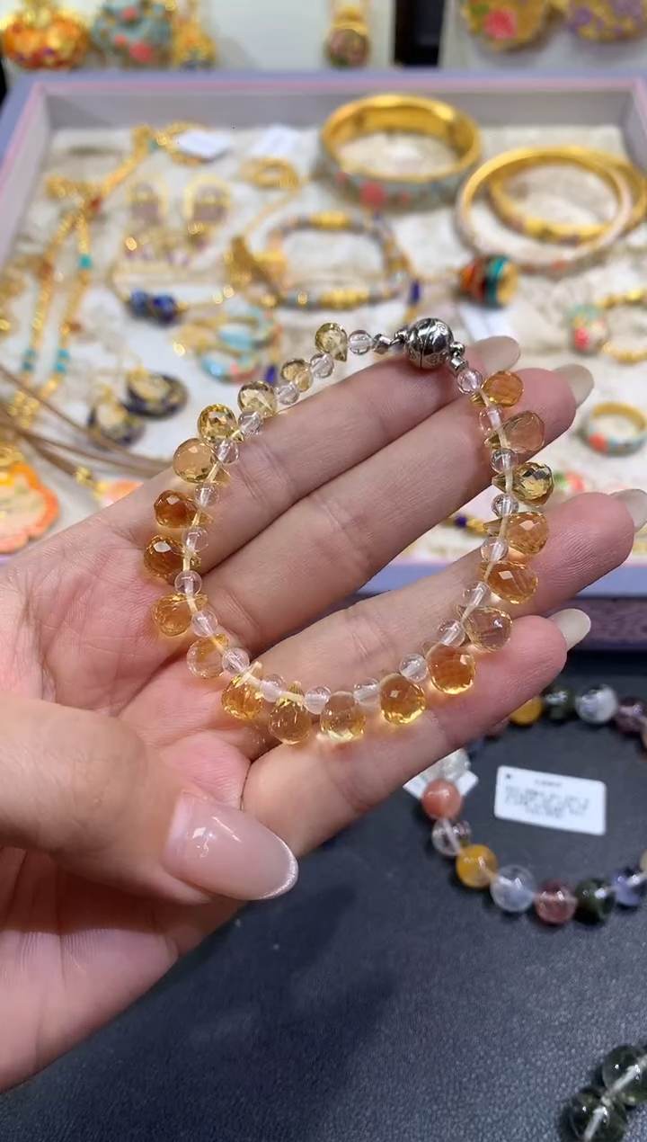 银S925镶嵌手链水晶A282|1300