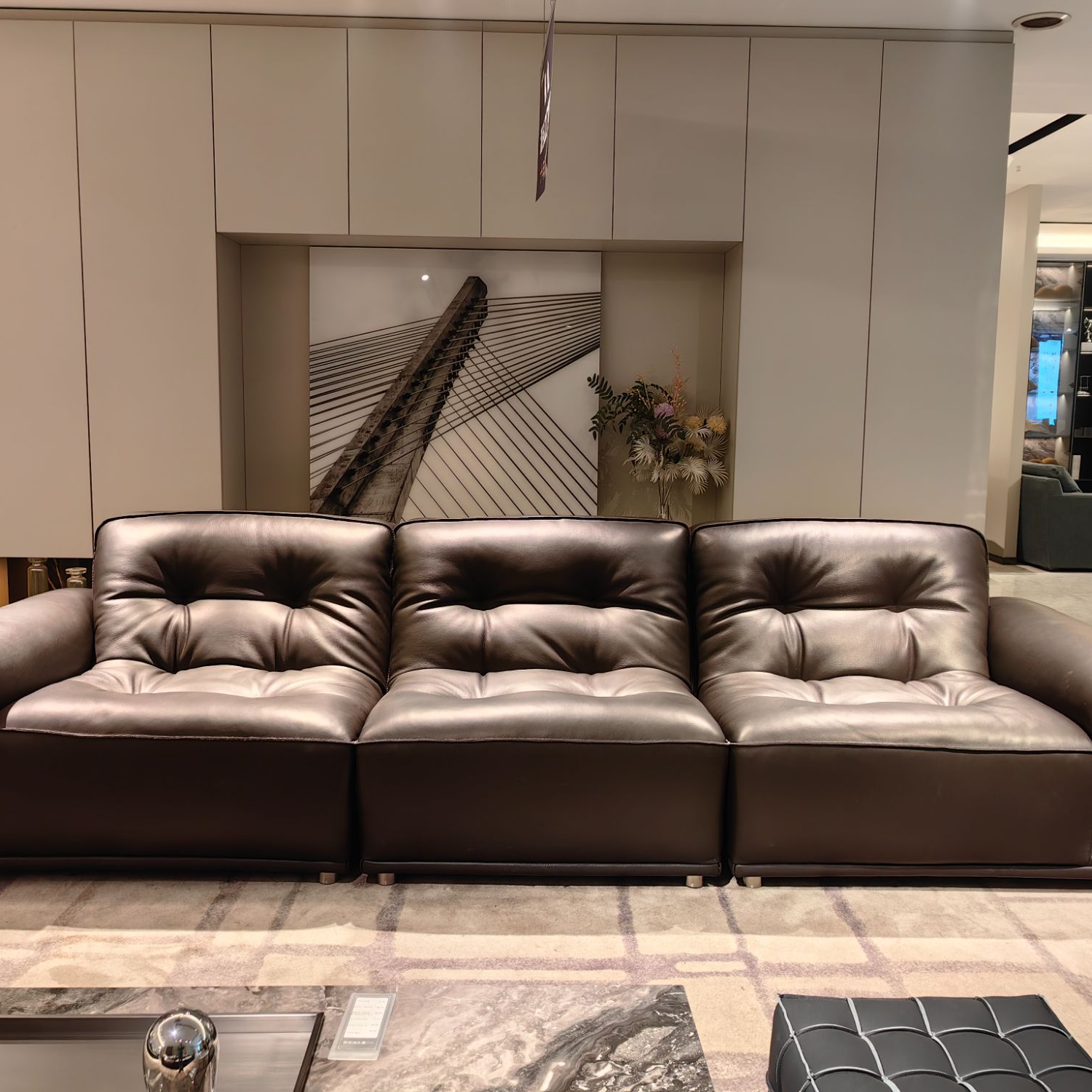 意式极简黑金刚沙发轻奢轻奢客厅异形头层牛皮