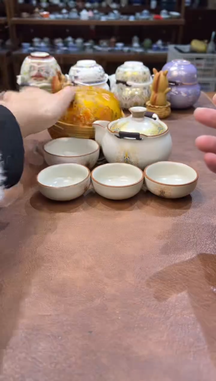 真的很便宜会开片的旅行茶具