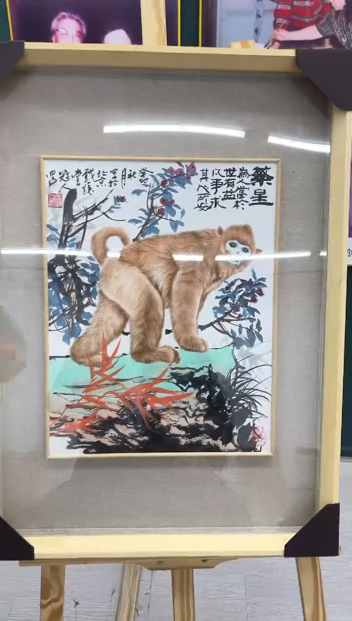 【闪购商品】绘画王冠人-1.5平尺-工笔-带框