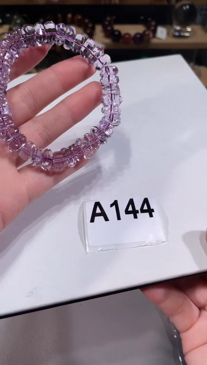 未镶嵌手链水晶A144紫水晶盘切手链