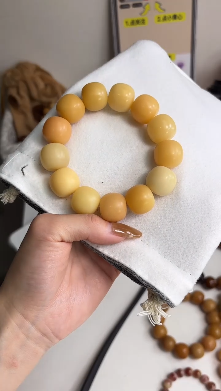 手串菩提根/象牙果i66黄油芝士干磨桶珠17*19mm手串