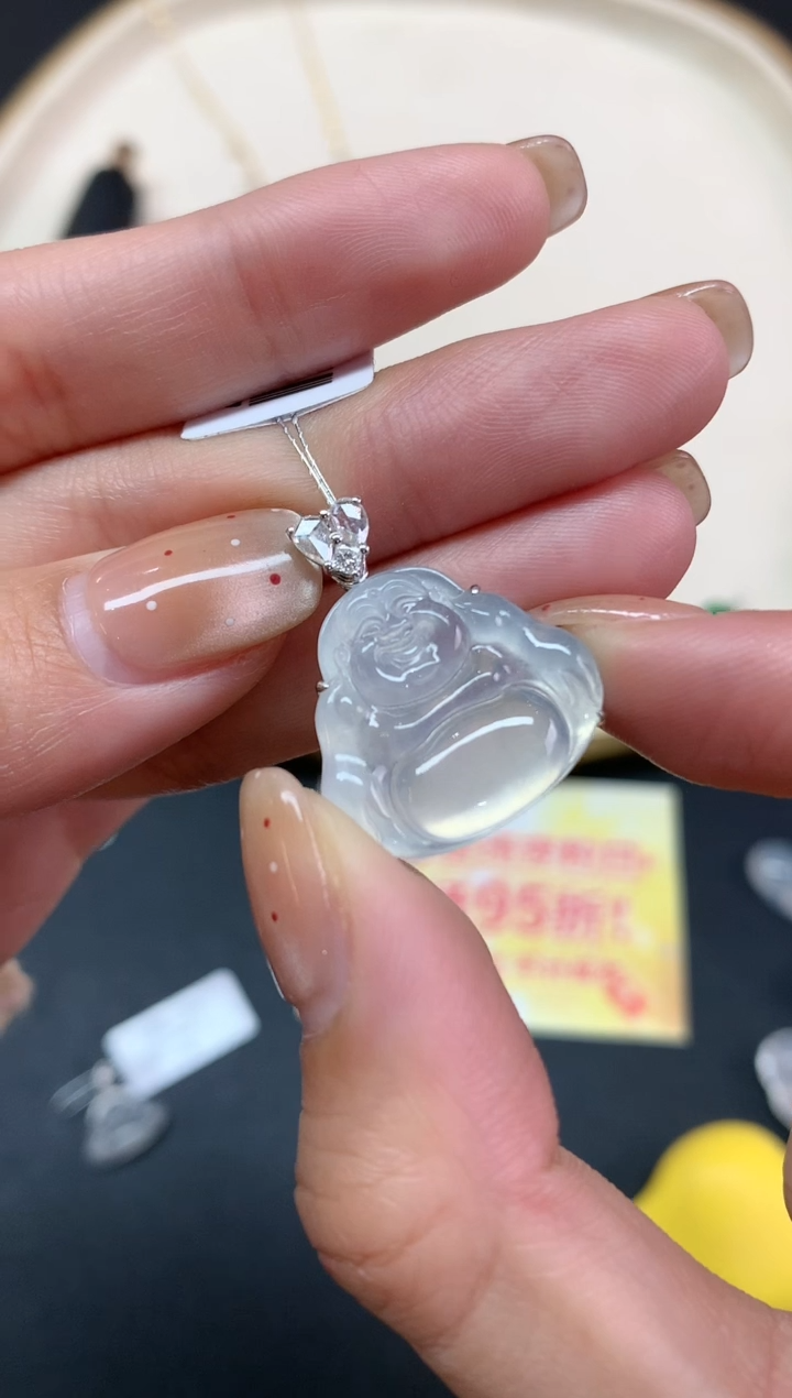 【闪购商品】翡翠吊坠(不含链)18K金镶嵌吊坠A250|9800