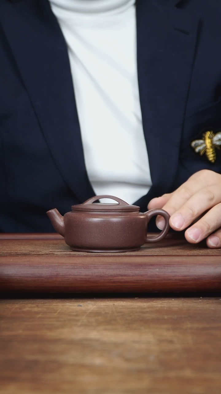 【闪购商品】紫砂茶壶160ml 一片瓦 紫罗兰紫泥