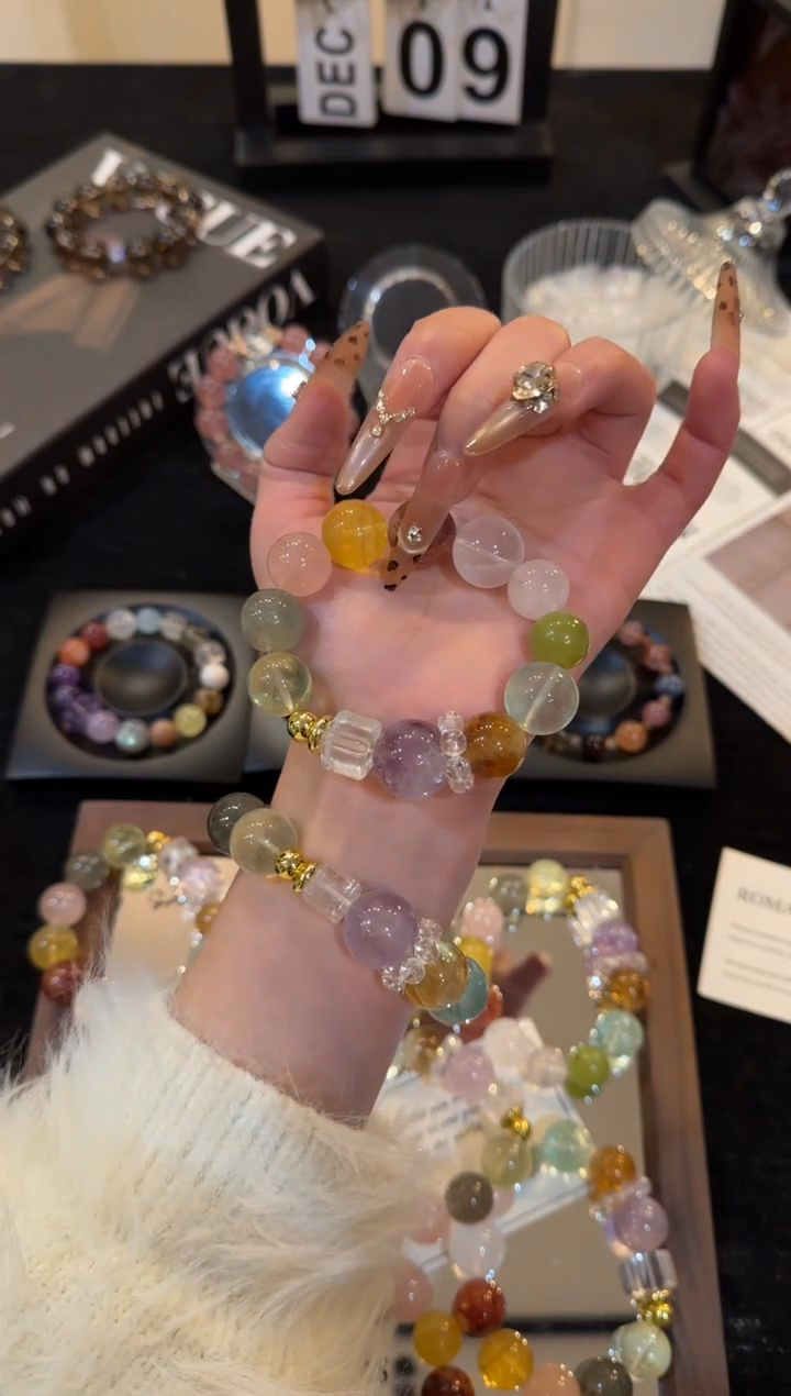 合金手链水晶老钱风多宝x2965