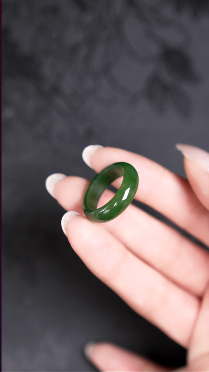 未镶嵌戒圈和田玉（碧玉）（圈口备注13-20）工厂抛货 多样性发其1