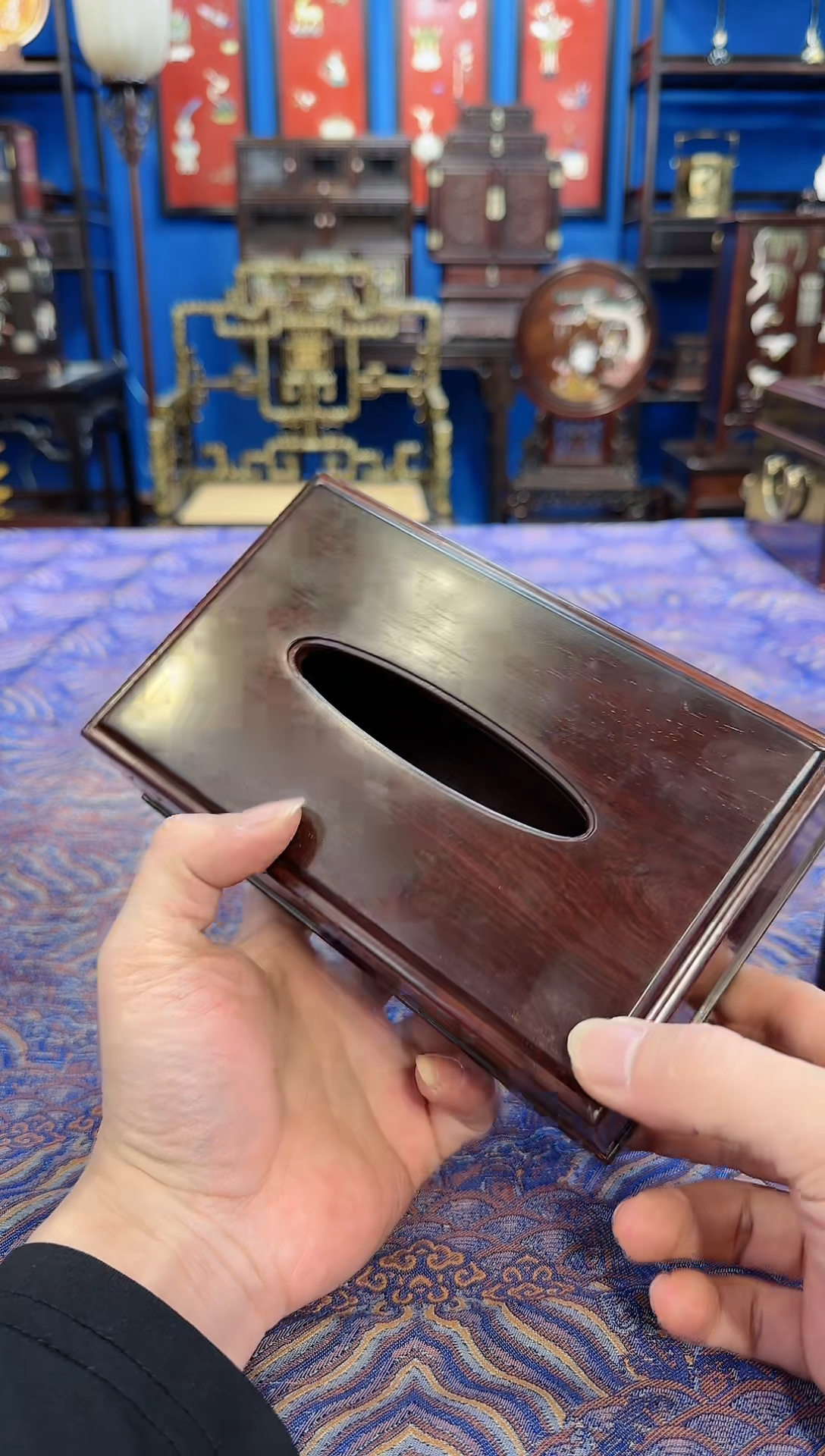 【闪购商品】紫檀木类成套家具纸巾盒