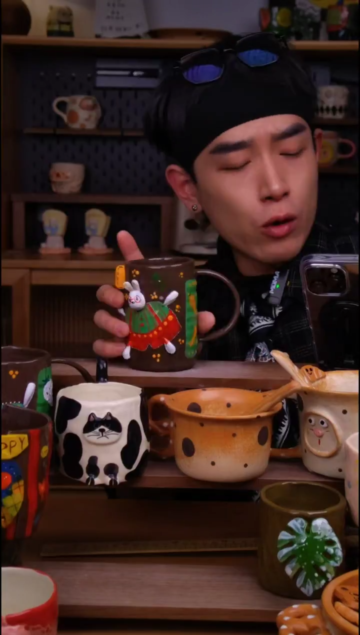 杯子陶景德镇可爱设计师款陶瓷71号