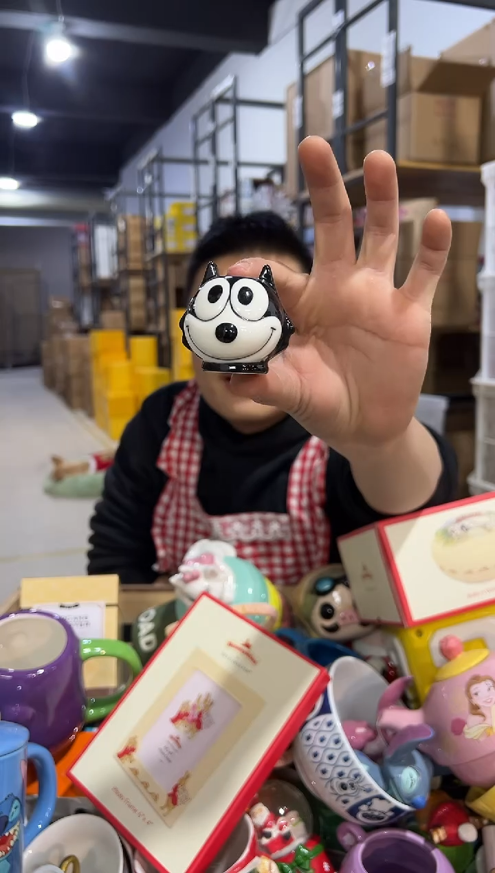 【闪购商品】杯陶瓷菲力猫牙刷架