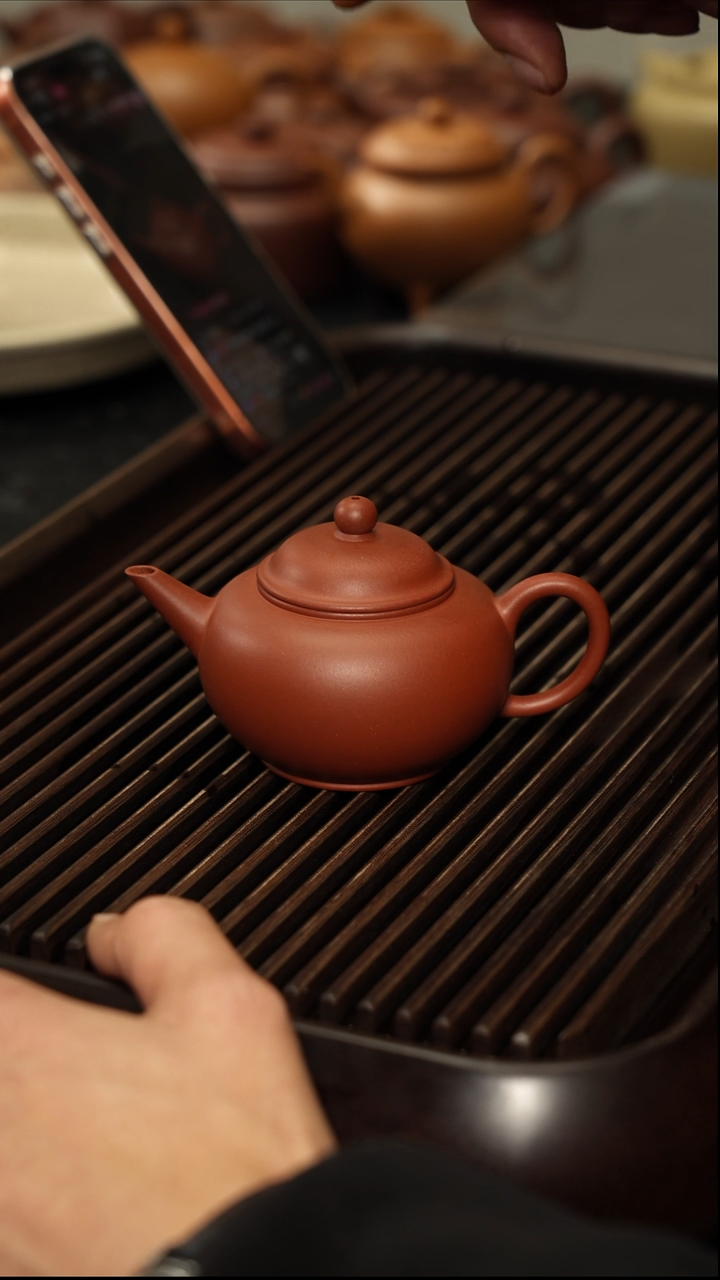 茶壶紫砂【预定】红皮龙水平120cc内推