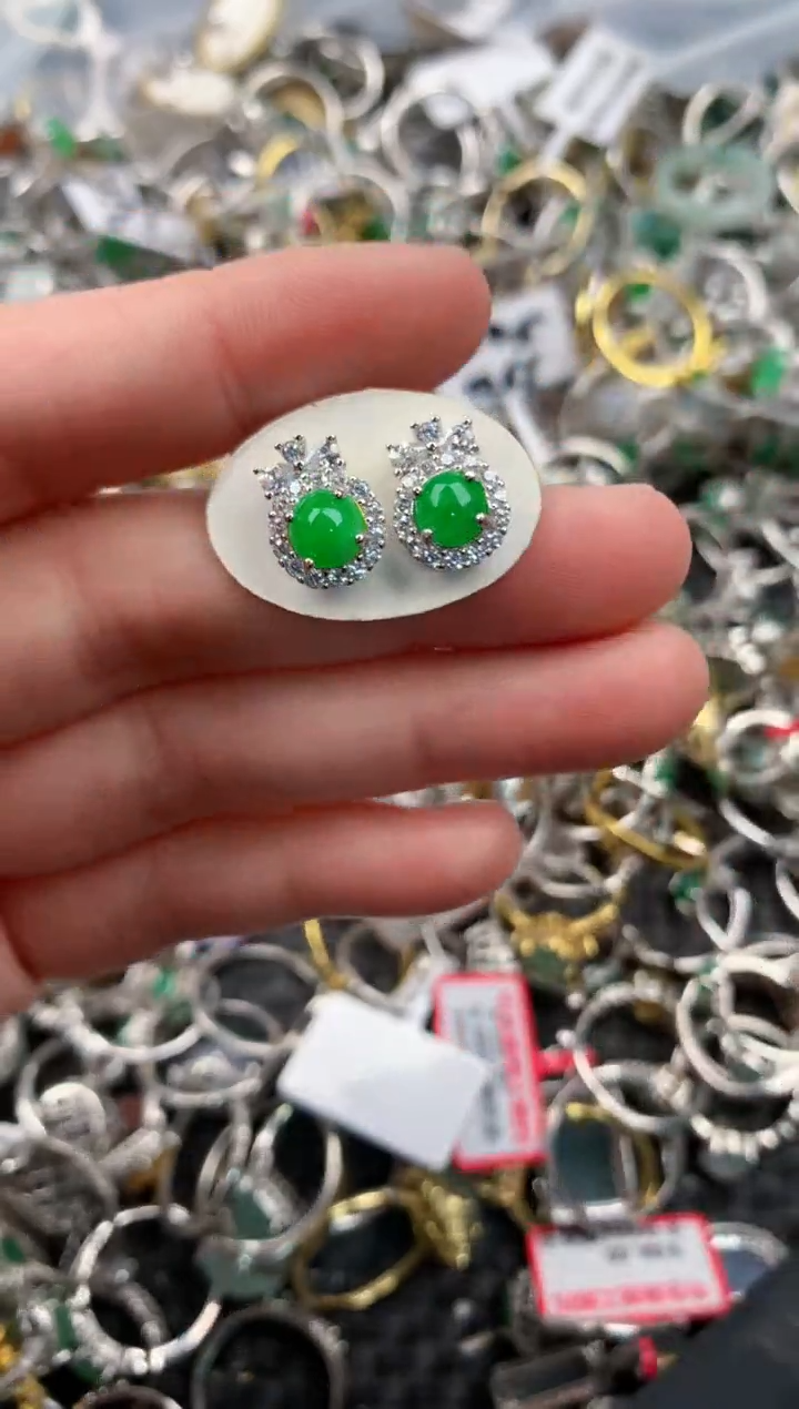 银S925镶嵌戒指翡翠333   2