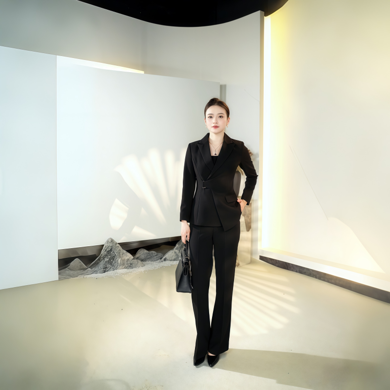 U型扣西装外套女干练商务通勤面试正装高端职业西服套装工作服