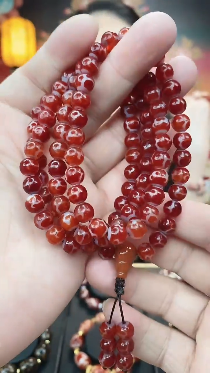 【闪购商品】玛瑙/玉髓毛衣链未镶嵌玛瑙度度108毛衣链