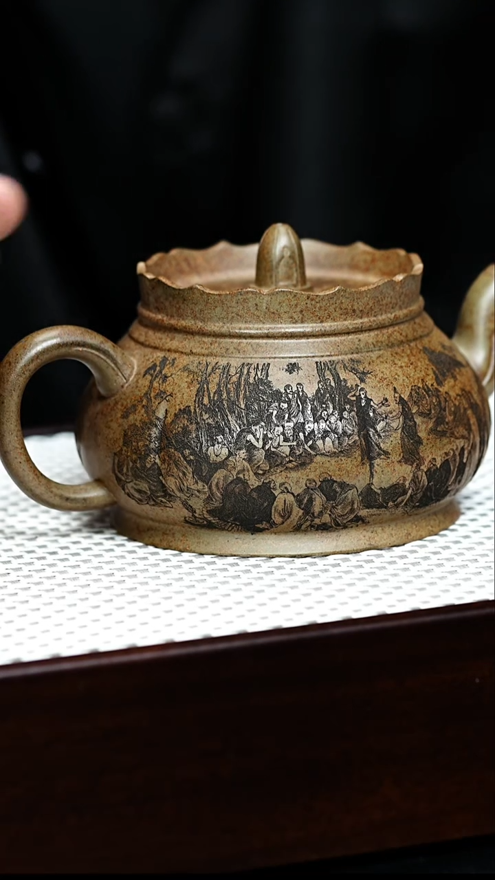 茶杯紫砂宜兴紫砂 僧帽 虎皮金砂 280cc 谭青2550