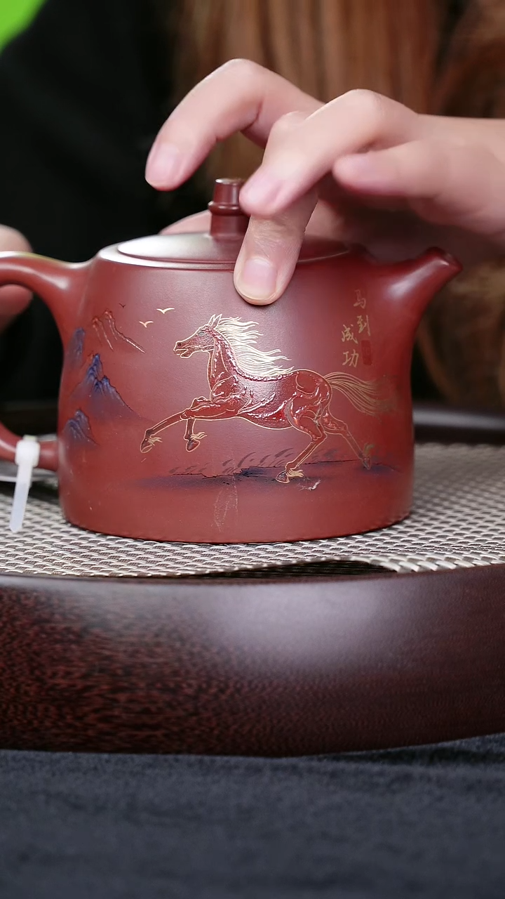 宜兴紫砂壶马到成功汉铎h25557