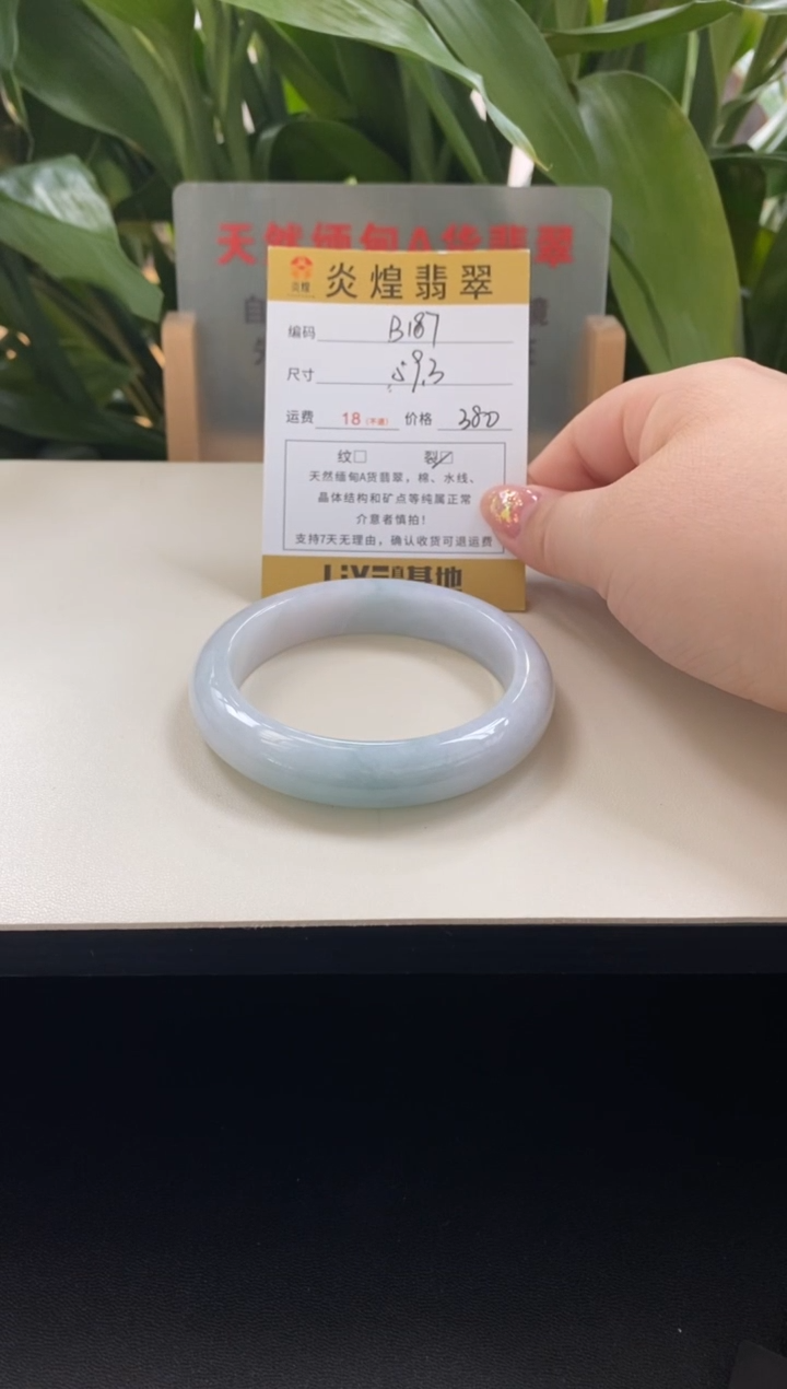 未镶嵌手镯翡翠59.1圈口编码b187