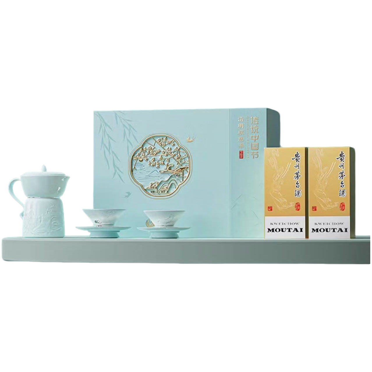 KWEICHOW MOUTAI/贵州茅台文创礼盒 清明感恩季礼盒装53度200ml*2