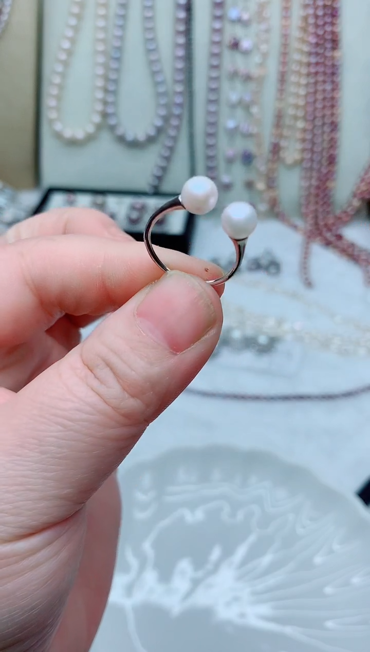 未镶嵌戒指淡水珍珠多样性发其一【非无瑕】