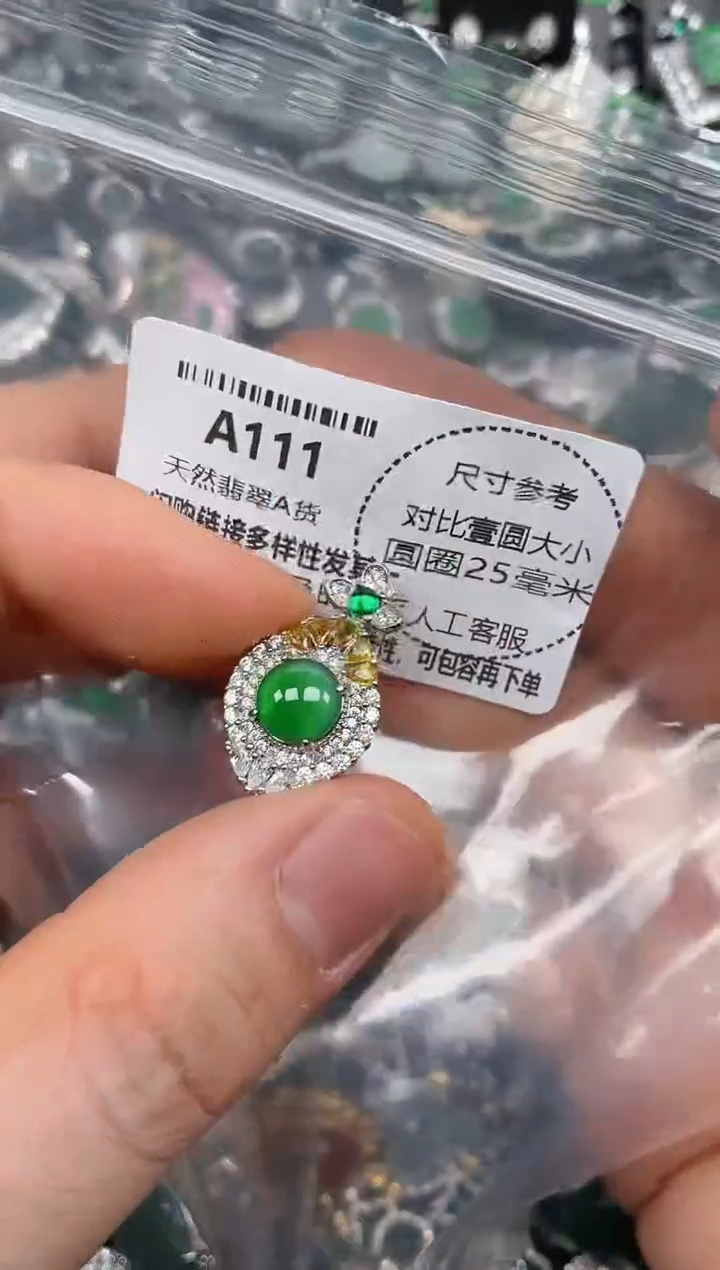 颈饰未镶嵌翡翠A111吊坠