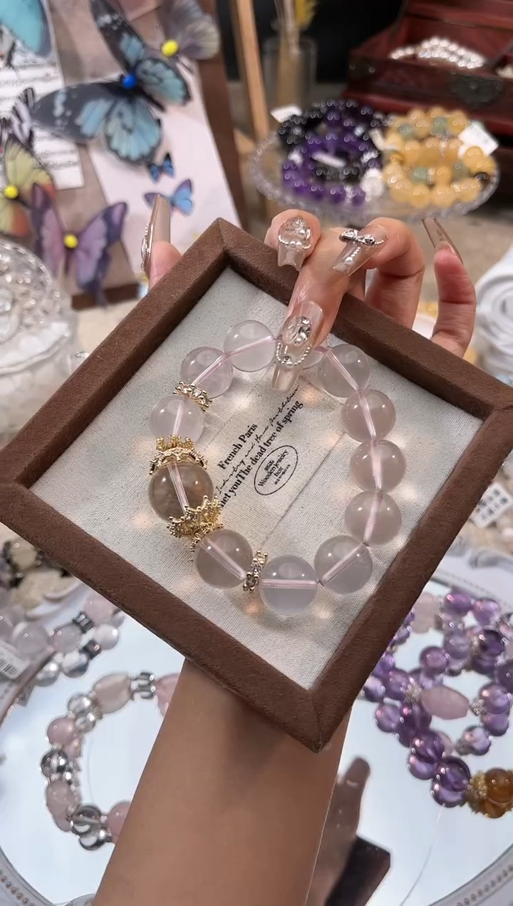 【闪购商品】水晶手链未镶嵌多样性发货颜色微差发其一  