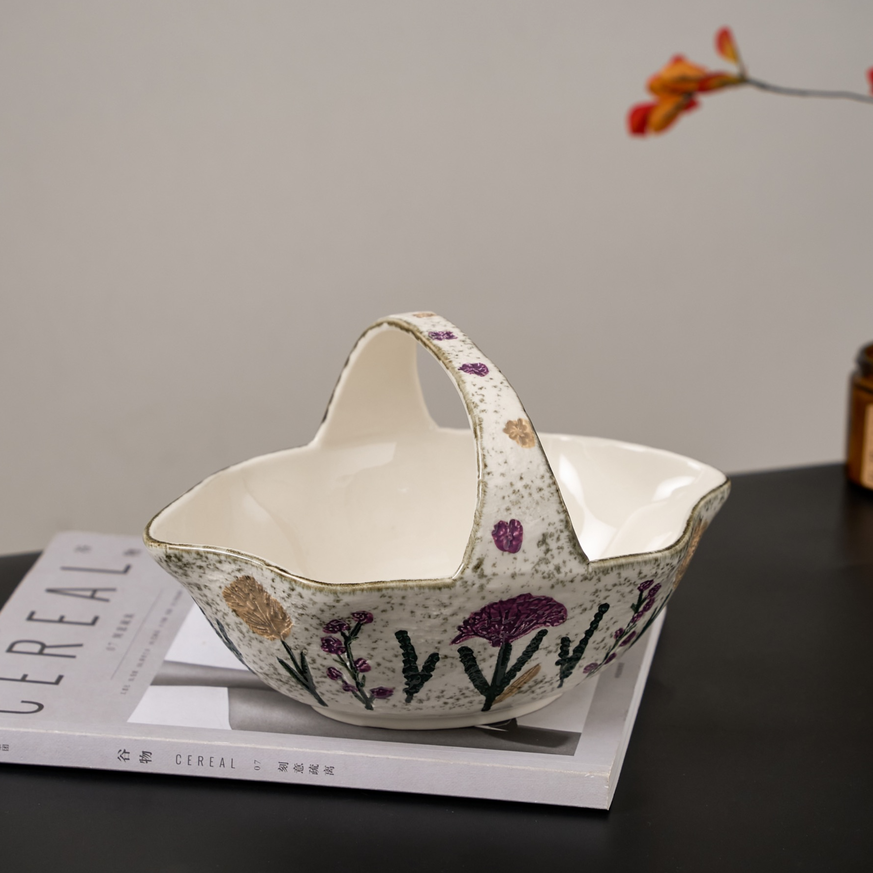 莫奈花园William Wilde系列餐具-精致创意陶瓷花篮水果篮沙拉盆