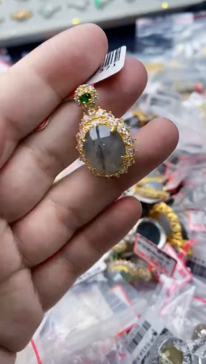 翡翠银S925镶嵌戒指33333---8