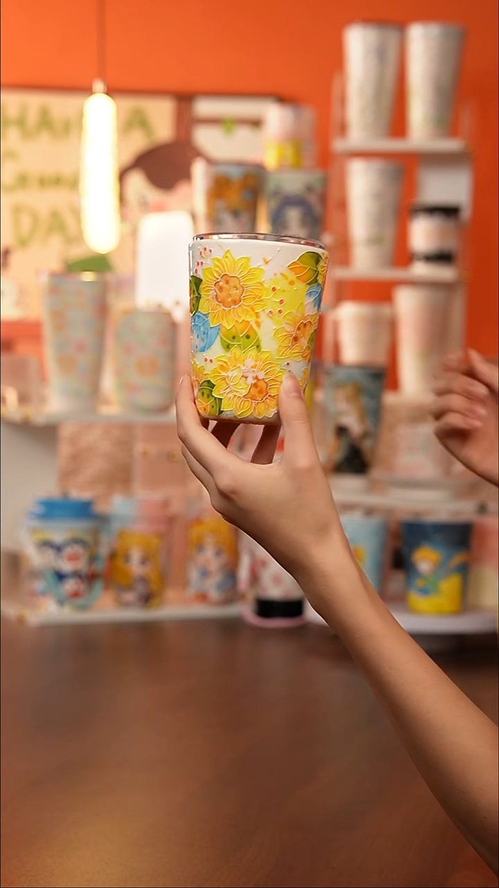 景德镇手工手绘文创陶瓷杯