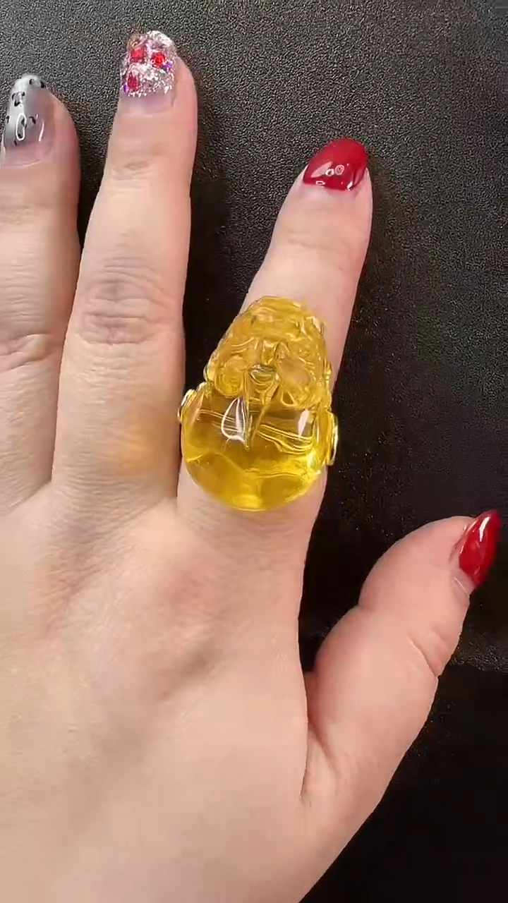 【闪购商品】琥珀戒指未镶嵌戒指