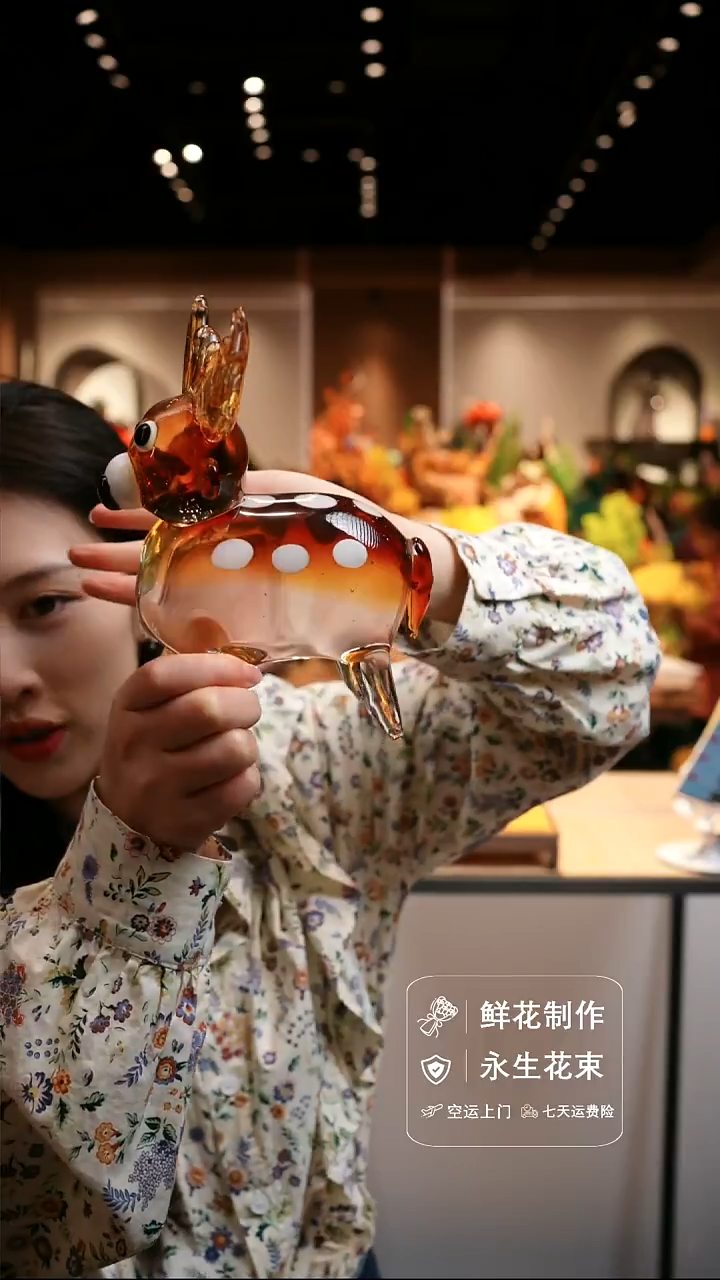 手工艺品琉璃手工花器花束空运包邮送货上门-以图片为准
