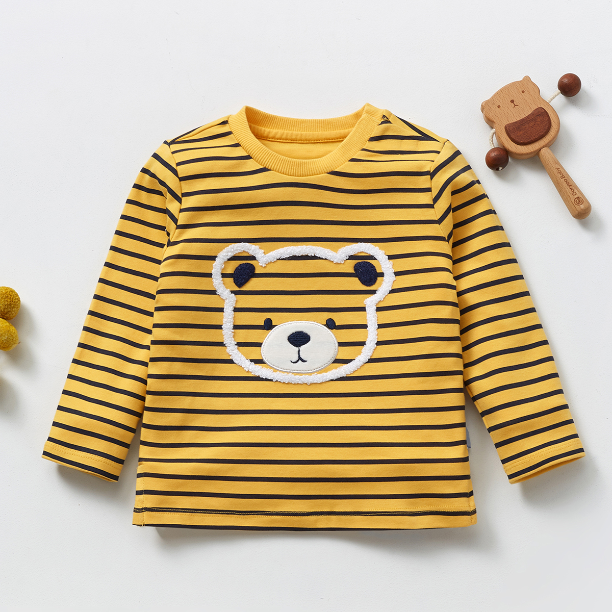 M6Q130274X052黄色条纹打底衫