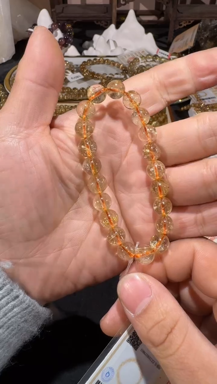 未镶嵌手串发晶SJ-880金发晶
