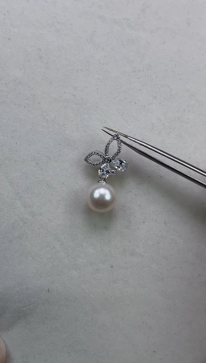 银S925镶嵌其他淡水珍珠多样性发一0323