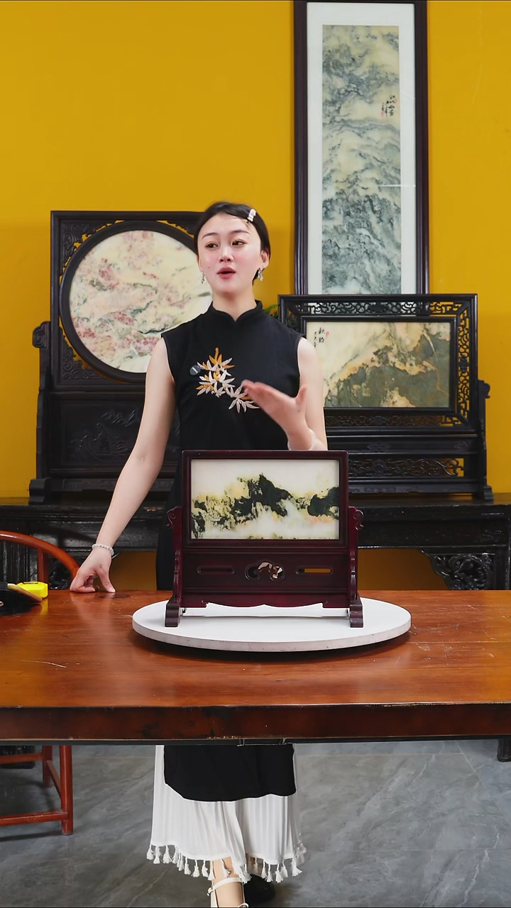 石材天然大理石画摆件