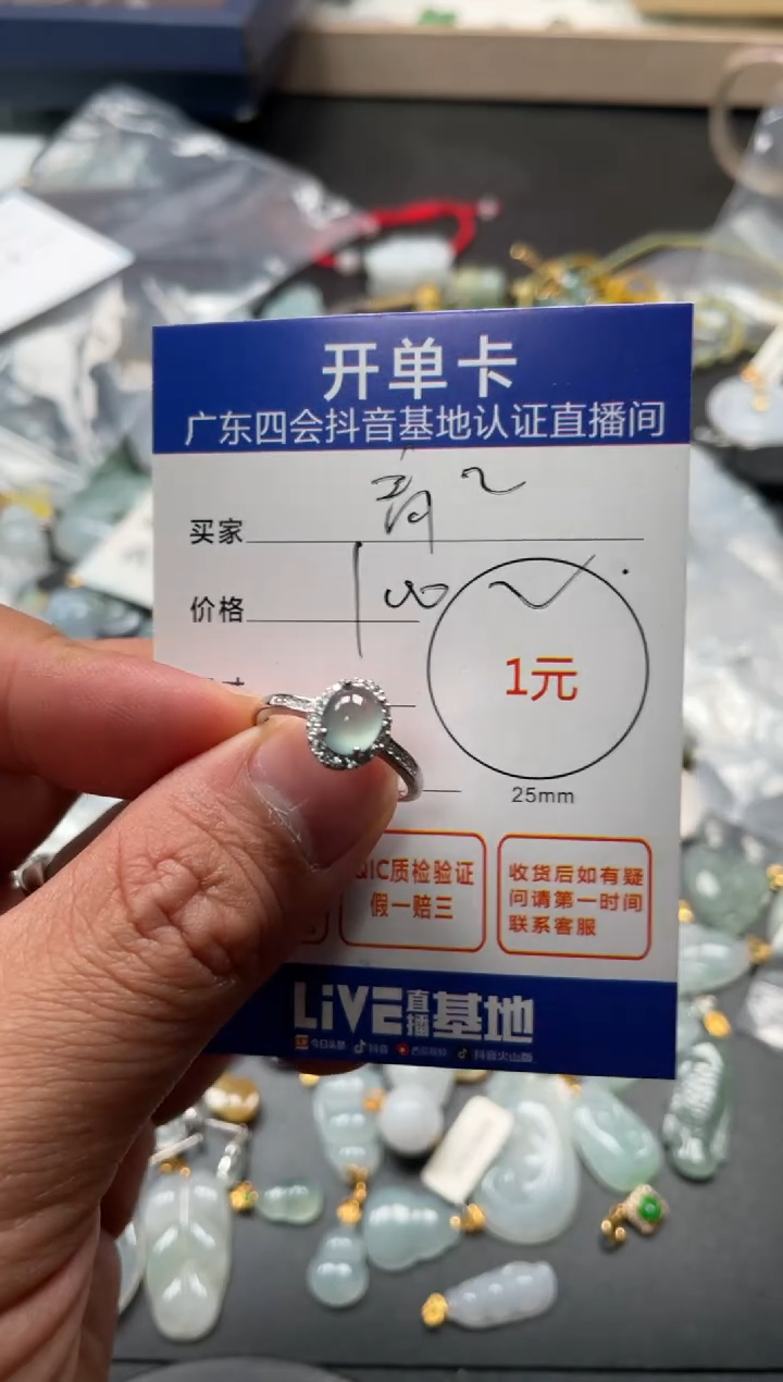 颈饰未镶嵌翡翠青**衿挂件