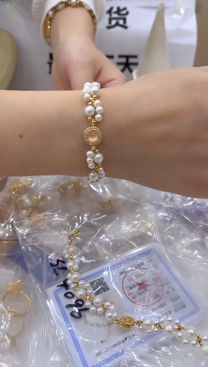 淡水珍珠银S925镶嵌颈饰SL4096