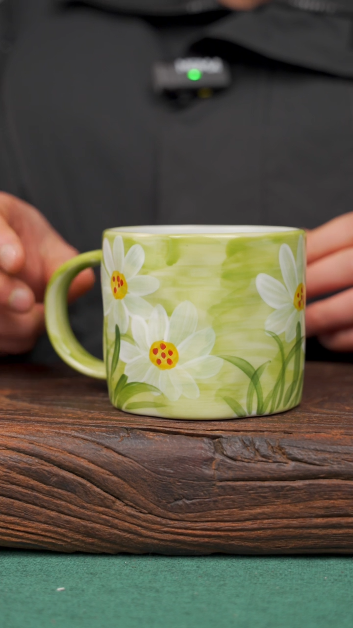 【闪购商品】瓷片81景德镇杯釉下手工手绘瓷器