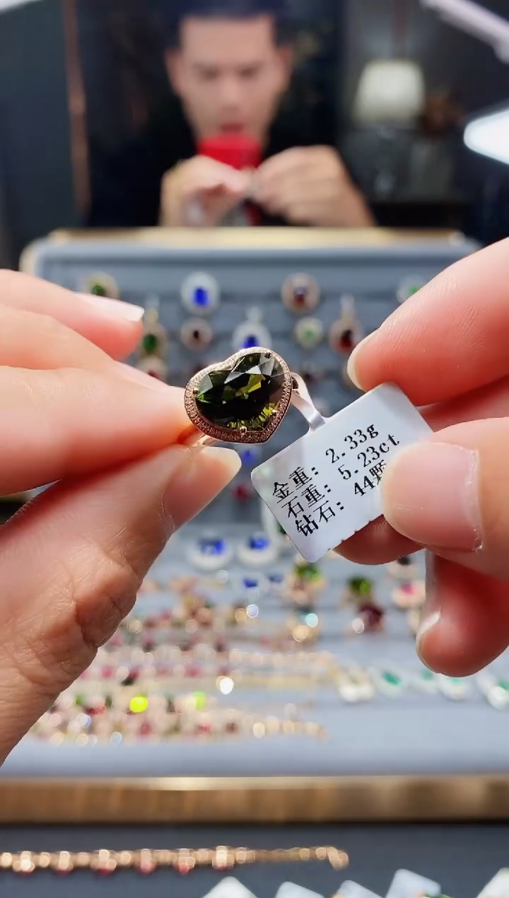 【闪购商品】碧玺戒指18K金镶嵌5.23.