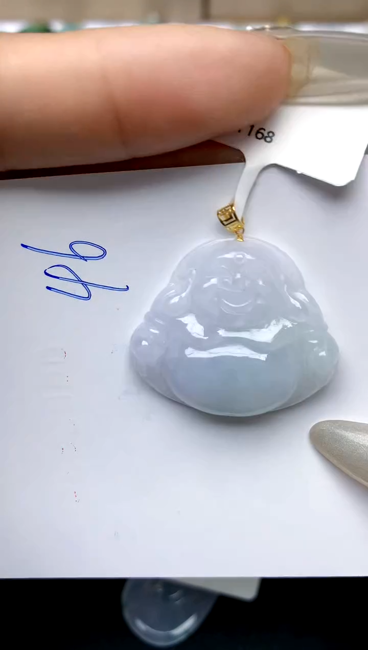 【闪购商品】翡翠颈饰18K金镶嵌46天然A货翡翠