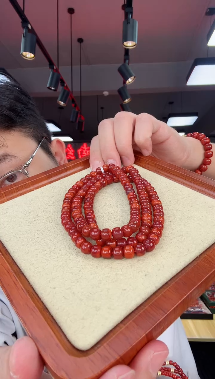 【闪购商品】南红玛瑙瓦西老型多圈8+未镶嵌一个/条