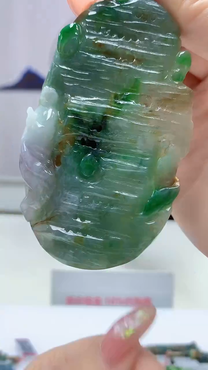 【闪购商品】定制翡翠未镶嵌4852DD-毛货挂件20