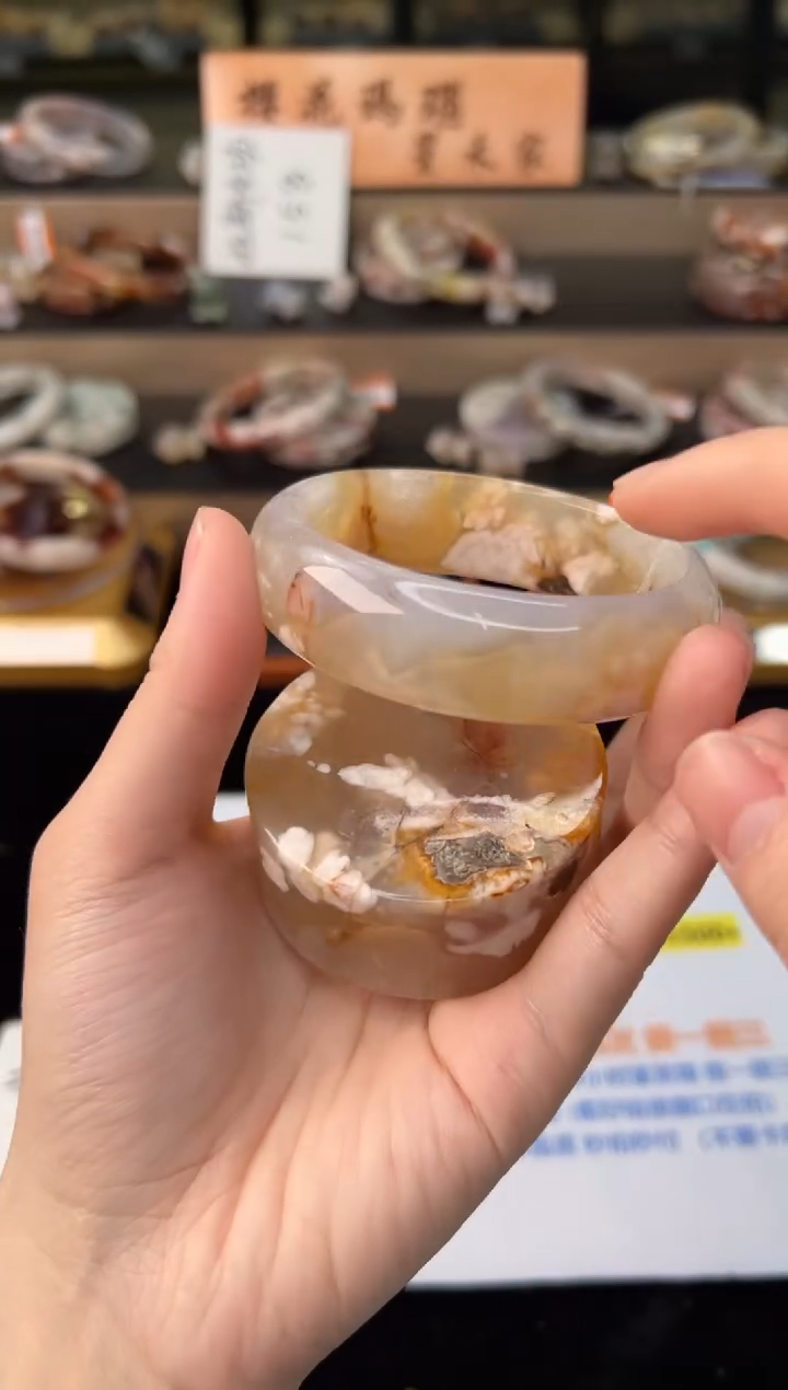 石英质玉未镶嵌手镯58圈口（赠送镯心）21268