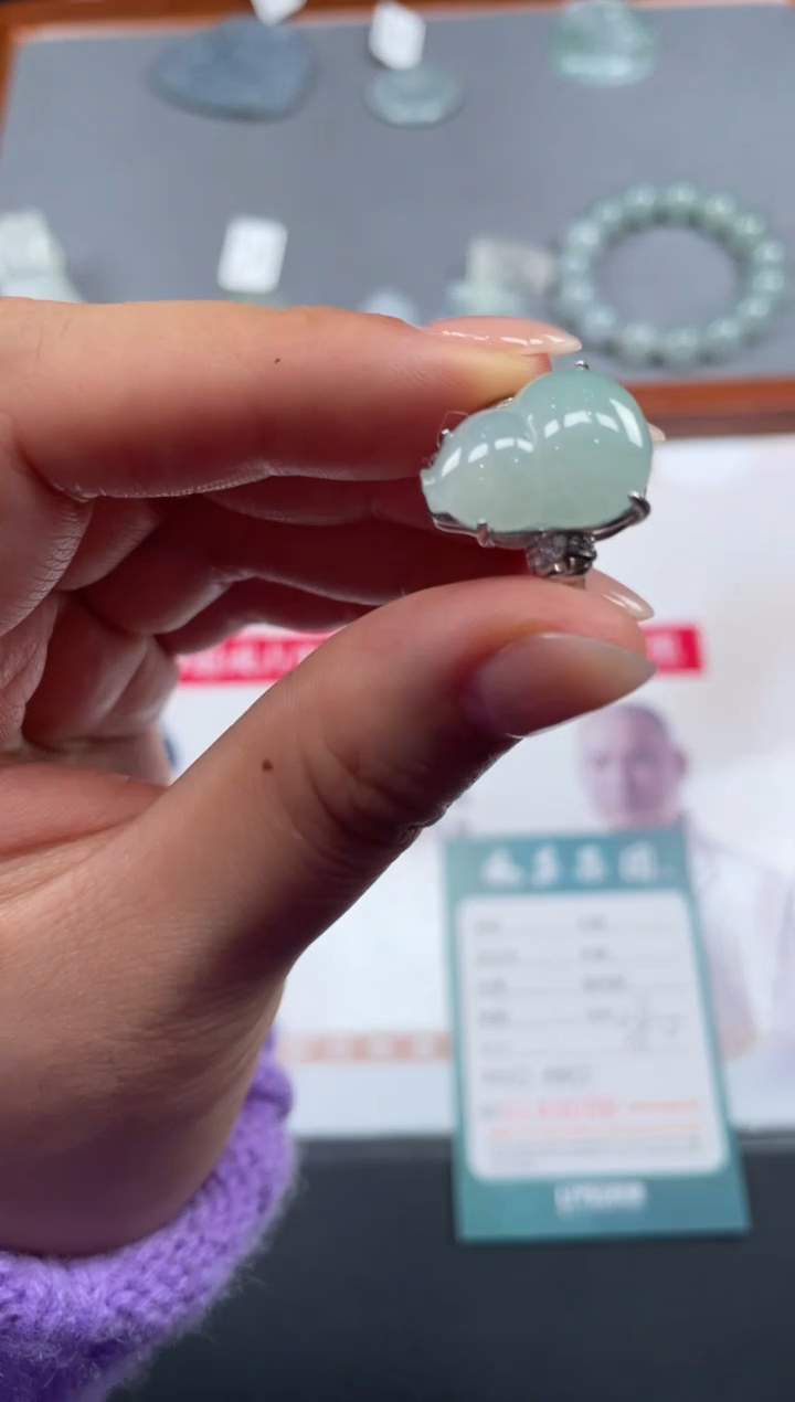 【闪购商品】定制翡翠银S925镶嵌02-20HDJT0143098