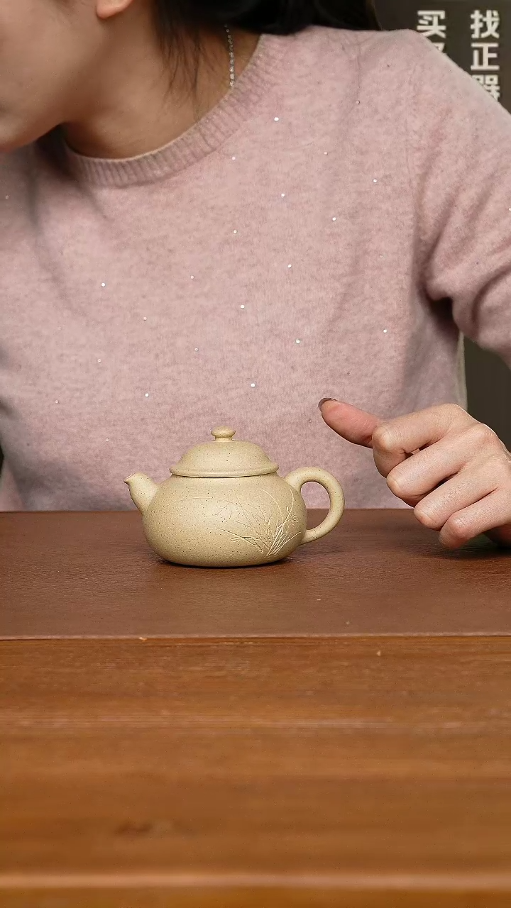 【闪购商品】紫砂茶壶@@2289李倩月饮刻绘